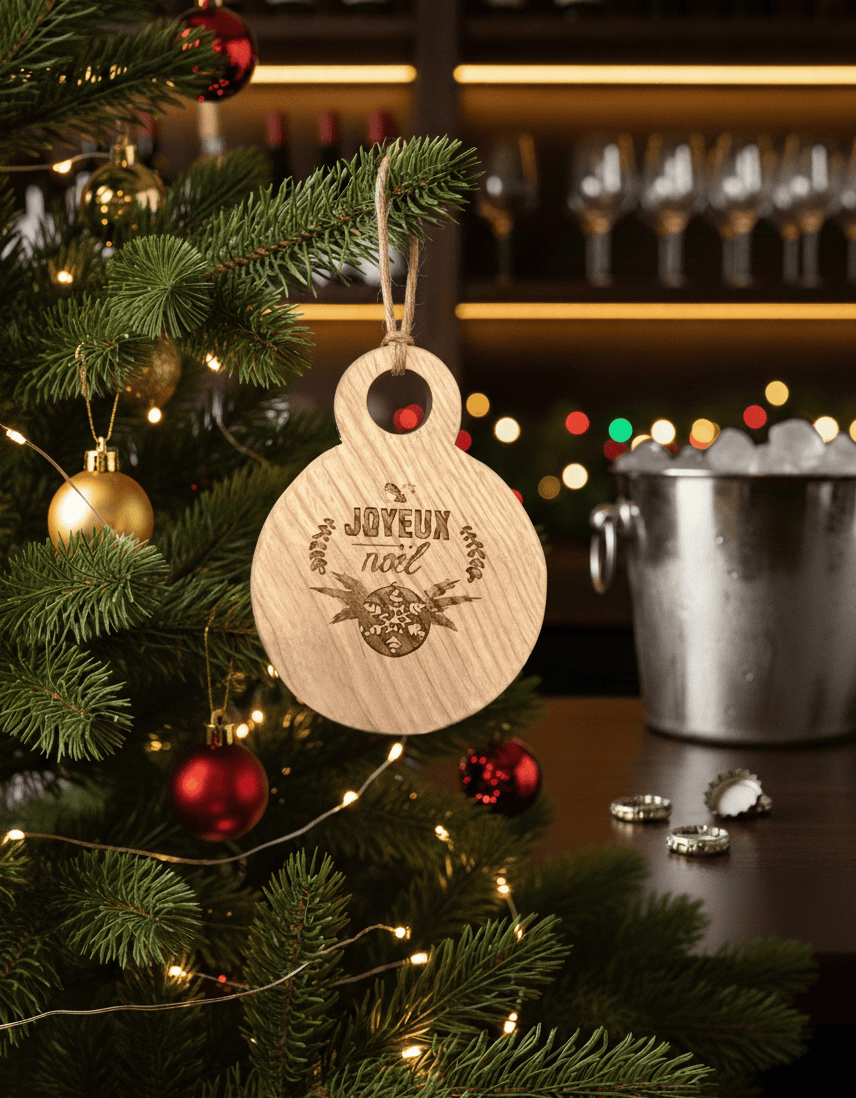 Boule déco Noël gravée